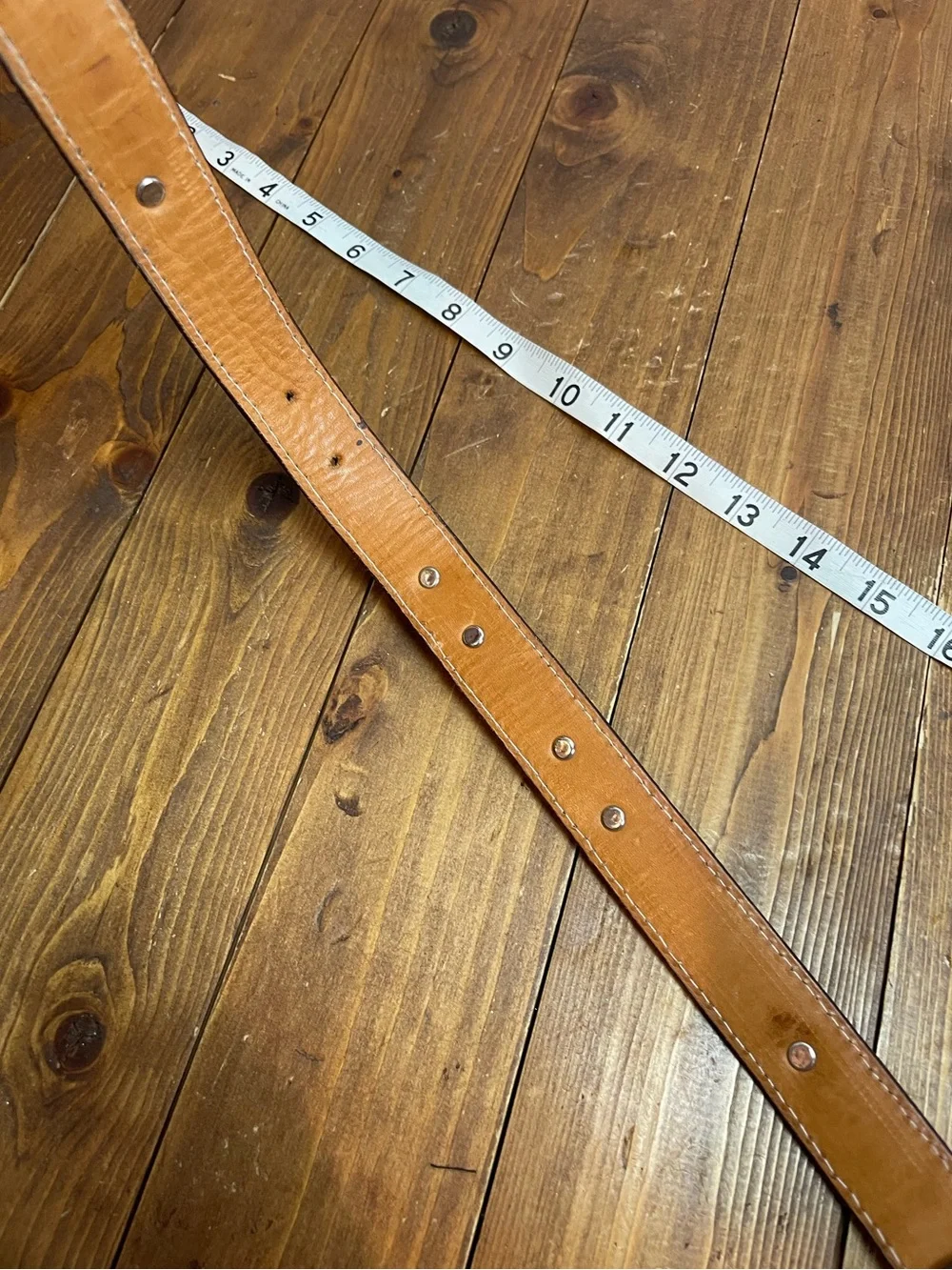 Texas country kids belt brown leather with silvertone hardware